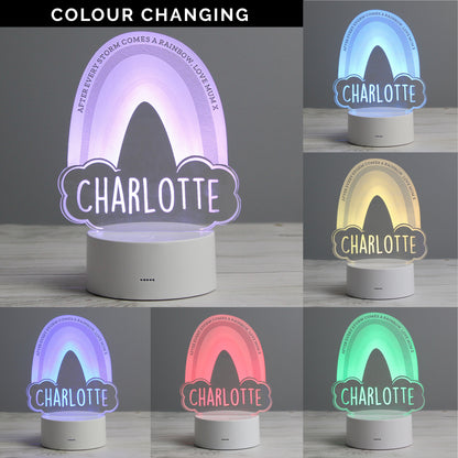 Personalised Rainbow LED Colour Changing Night Light - Personalise It!