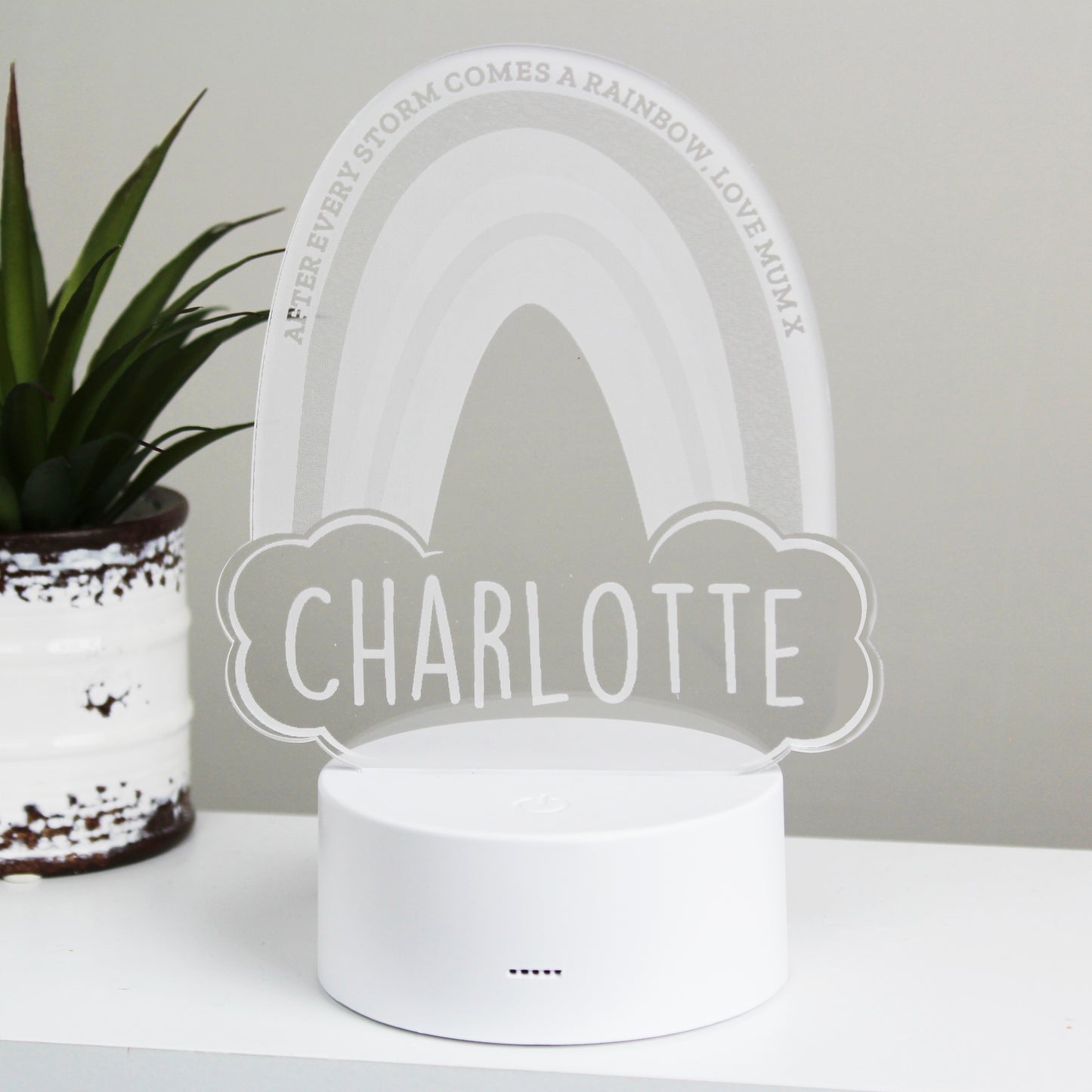 Personalised Rainbow LED Colour Changing Night Light - Personalise It!
