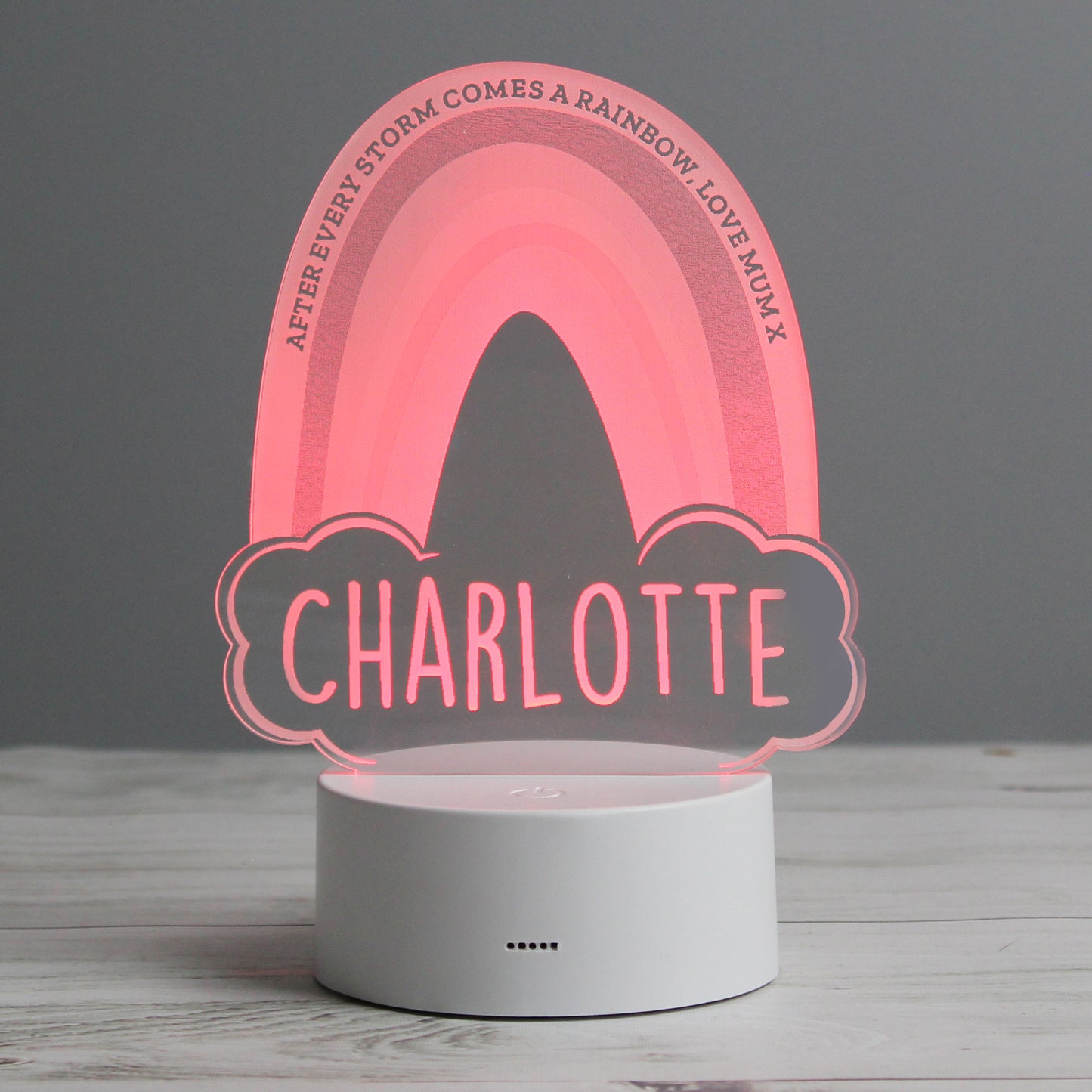 Personalised Rainbow LED Colour Changing Night Light - Personalise It!
