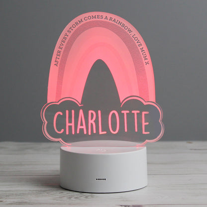 Personalised Rainbow LED Colour Changing Night Light - Personalise It!