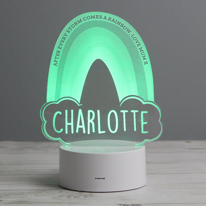 Personalised Rainbow LED Colour Changing Night Light - Personalise It!