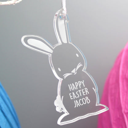 Personalised Acrylic Easter Bunny Decoration - Personalise It!