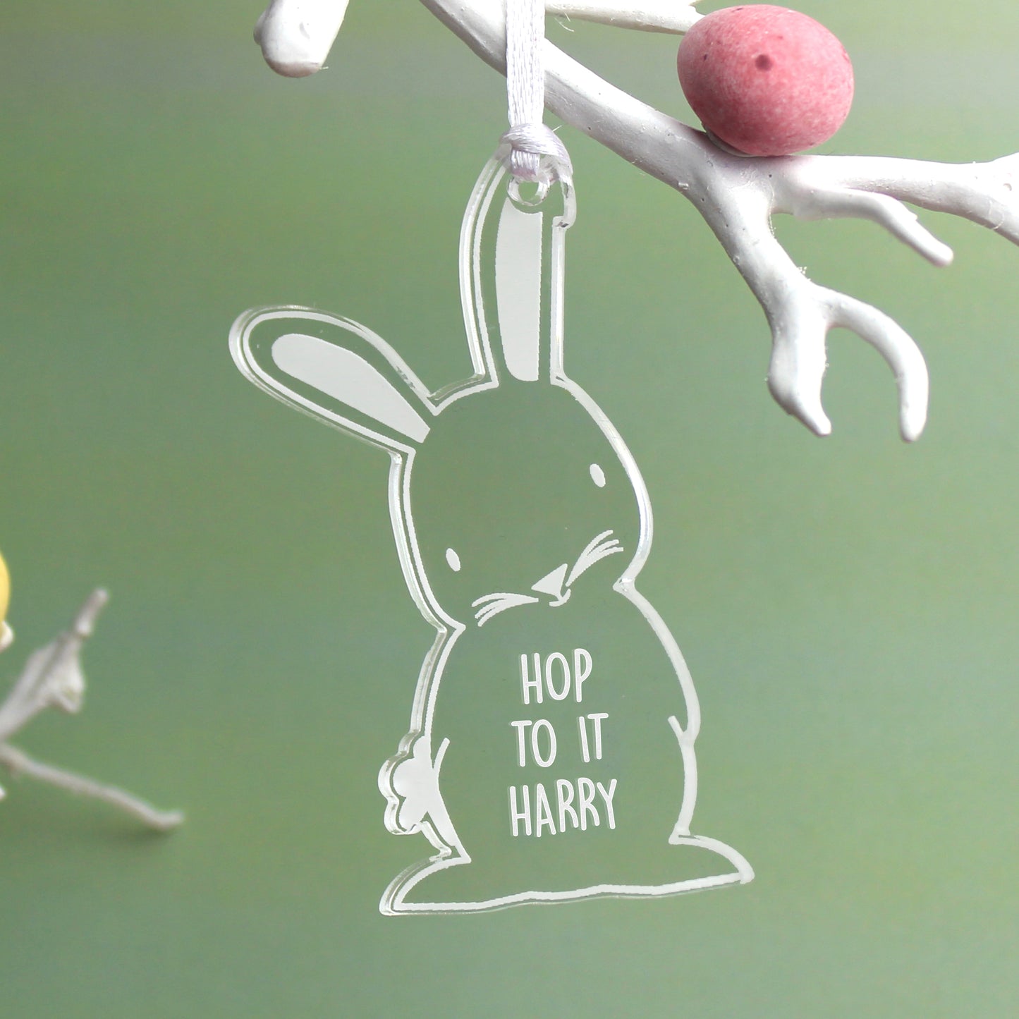 Personalised Acrylic Easter Bunny Decoration - Personalise It!