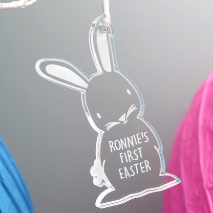 Personalised Acrylic Easter Bunny Decoration - Personalise It!