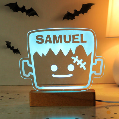 Personalised Frankenstein Wooden Based LED Light - Personalise It!
