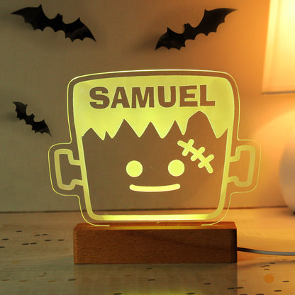 Personalised Frankenstein Wooden Based LED Light - Personalise It!