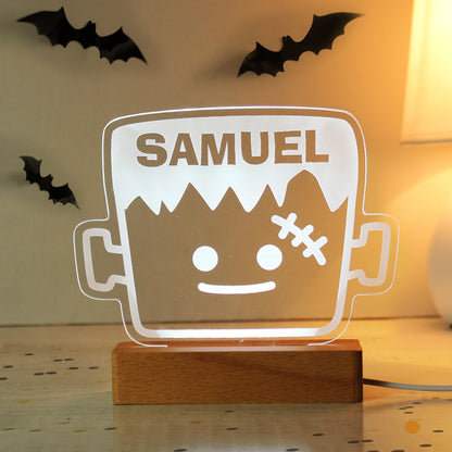 Personalised Frankenstein Wooden Based LED Light - Personalise It!