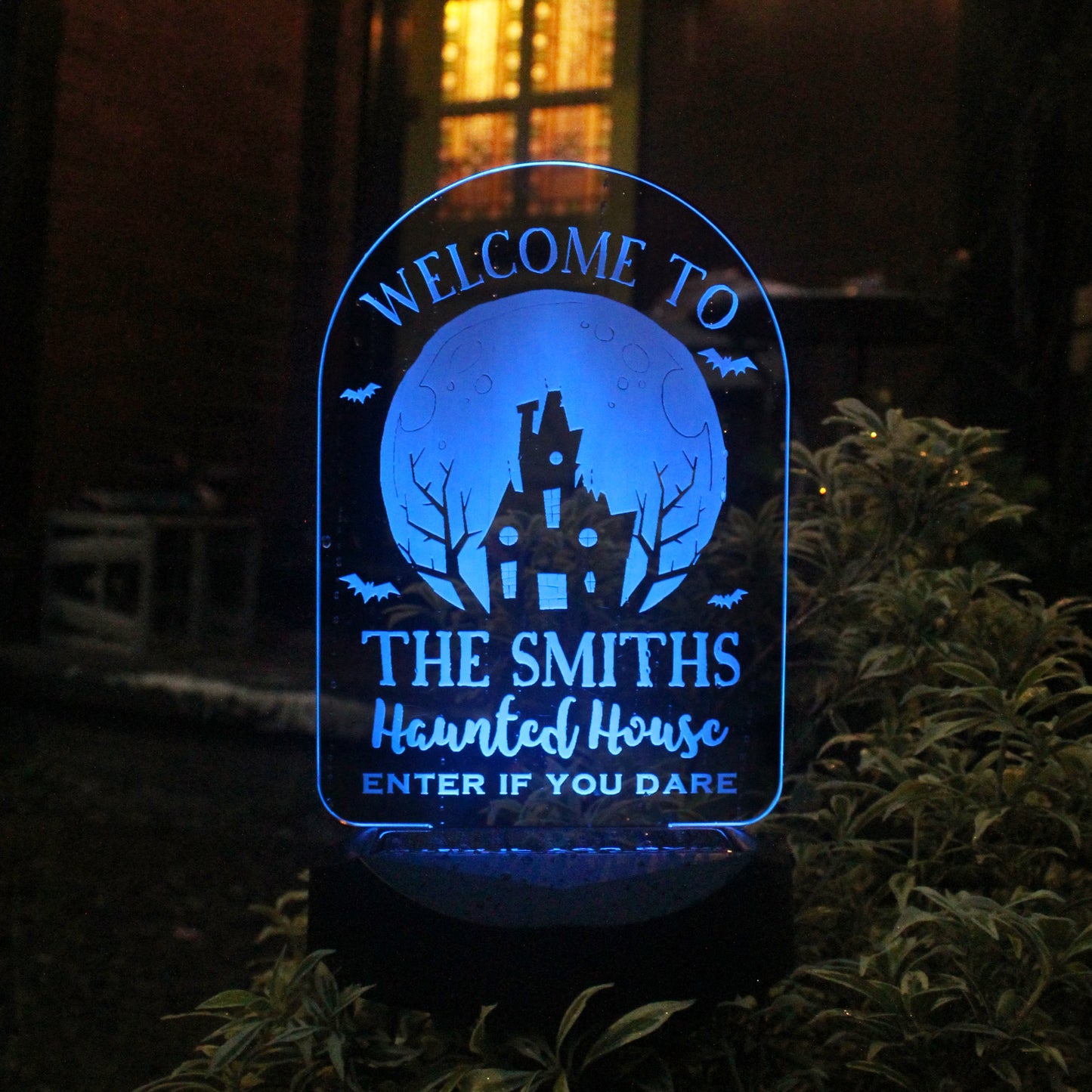 Personalised Haunted House Outdoor Solar Light - Personalise It!
