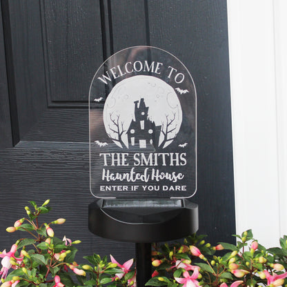 Personalised Haunted House Outdoor Solar Light - Personalise It!