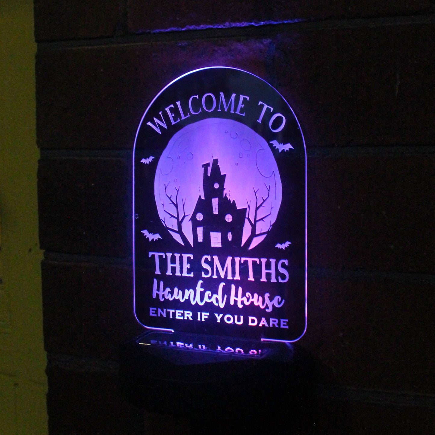 Personalised Haunted House Outdoor Solar Light - Personalise It!