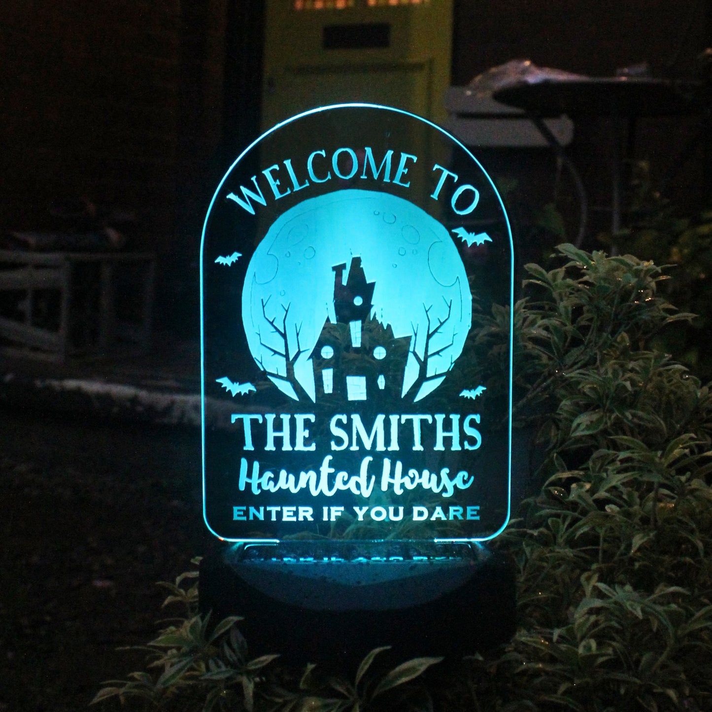 Personalised Haunted House Outdoor Solar Light - Personalise It!