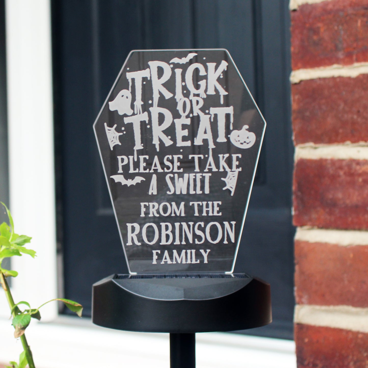 Personalised Trick or Treat Outdoor Solar Light - Personalise It!