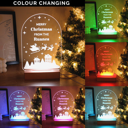 Personalised Christmas Wooden Based LED Light - Personalise It!