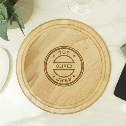 Personalised Top Chef Large Chopping Board - Personalise It!
