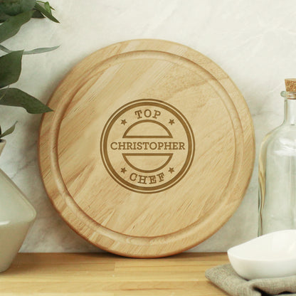 Personalised Top Chef Large Chopping Board - Personalise It!