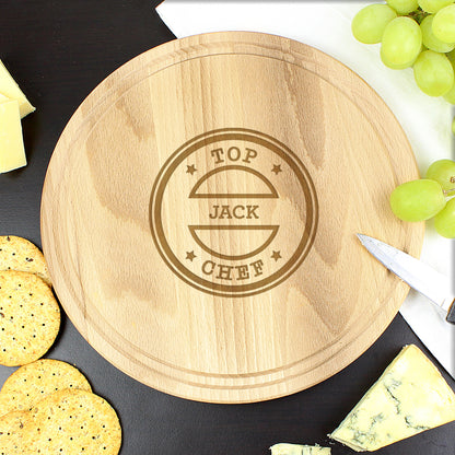 Personalised Top Chef Large Chopping Board - Personalise It!