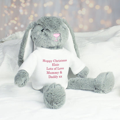 Personalised Christmas Bunny Rabbit - Red - Personalise It!