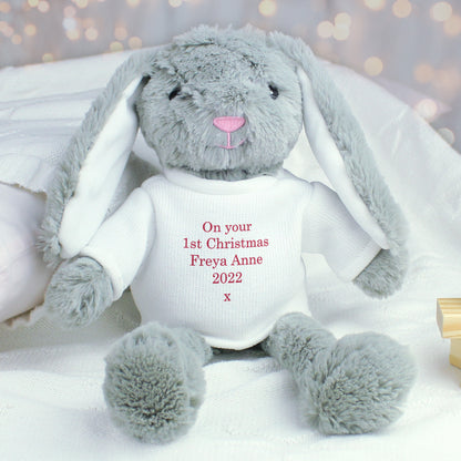 Personalised Christmas Bunny Rabbit - Red - Personalise It!