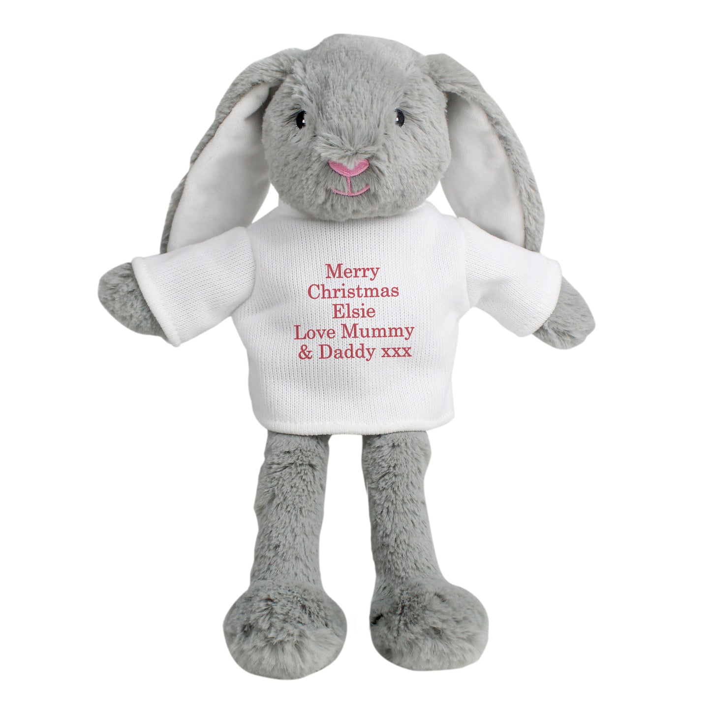 Personalised Christmas Bunny Rabbit - Red - Personalise It!
