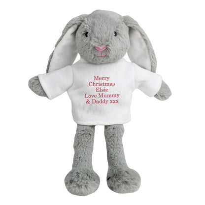 Personalised Christmas Bunny Rabbit - Red - Personalise It!