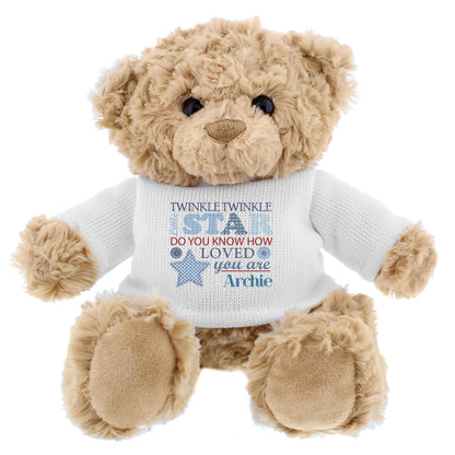 Personalised Twinkle Boys Teddy Bear - Personalise It!