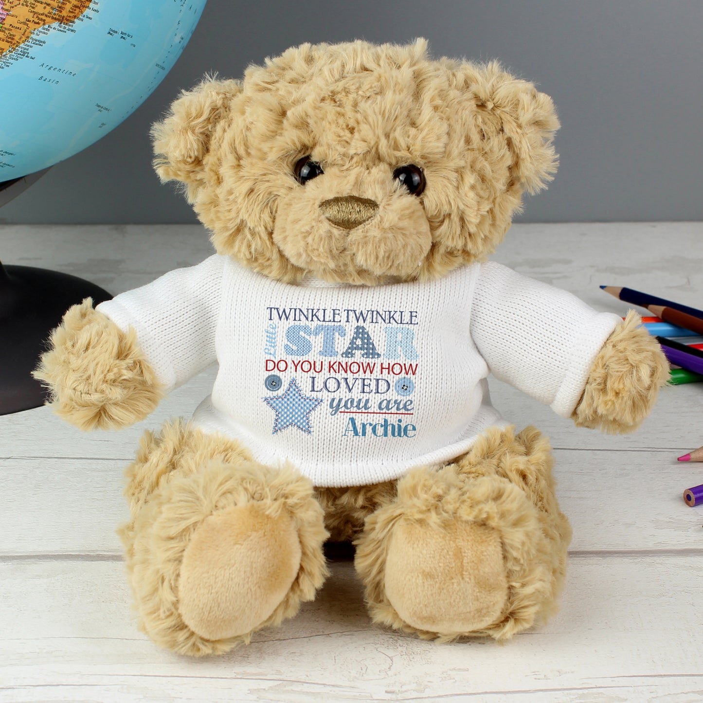 Personalised Twinkle Boys Teddy Bear - Personalise It!