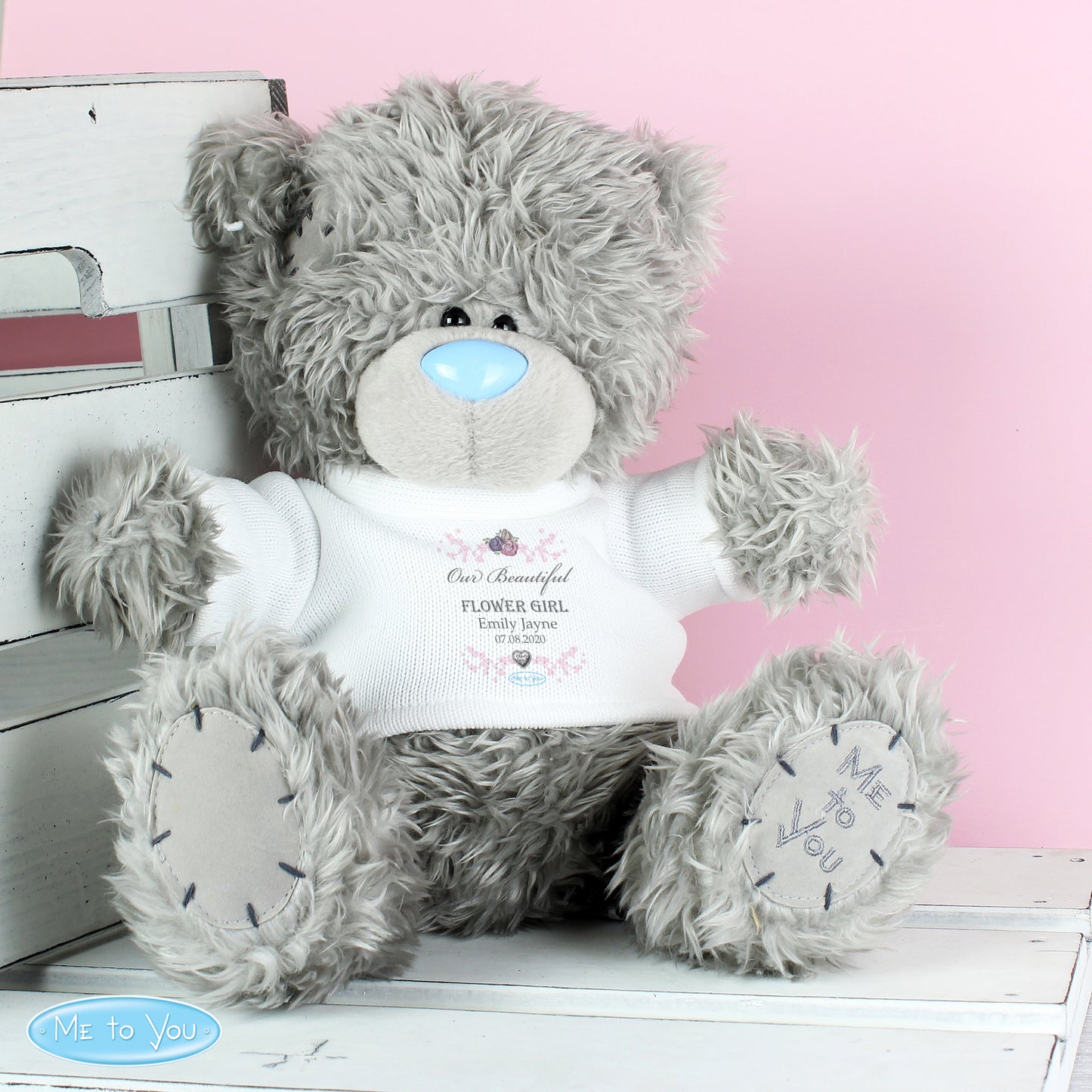 Personalised Me To You Bear for Bridesmaid and Flowergirl - Personalise It!