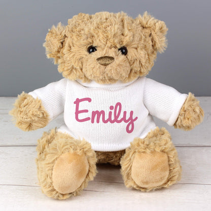 Personalised Pink Name Only Teddy Bear - Personalise It!