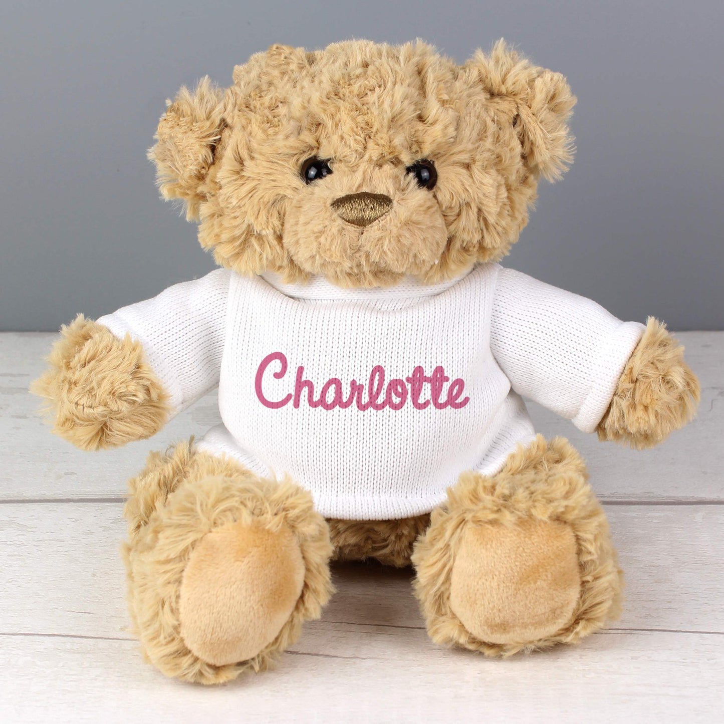Personalised Pink Name Only Teddy Bear - Personalise It!