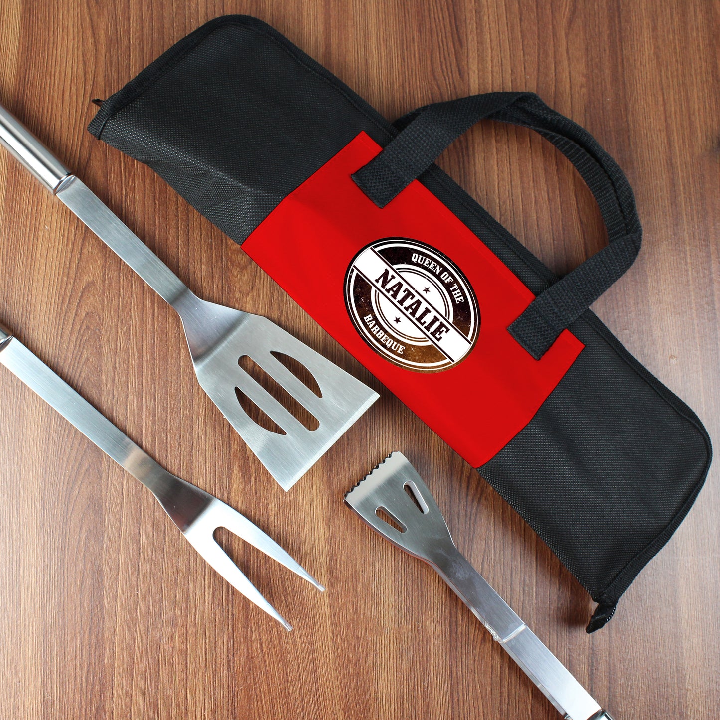 Personalised Stamp Stainless Steel BBQ Kit - Personalise It!