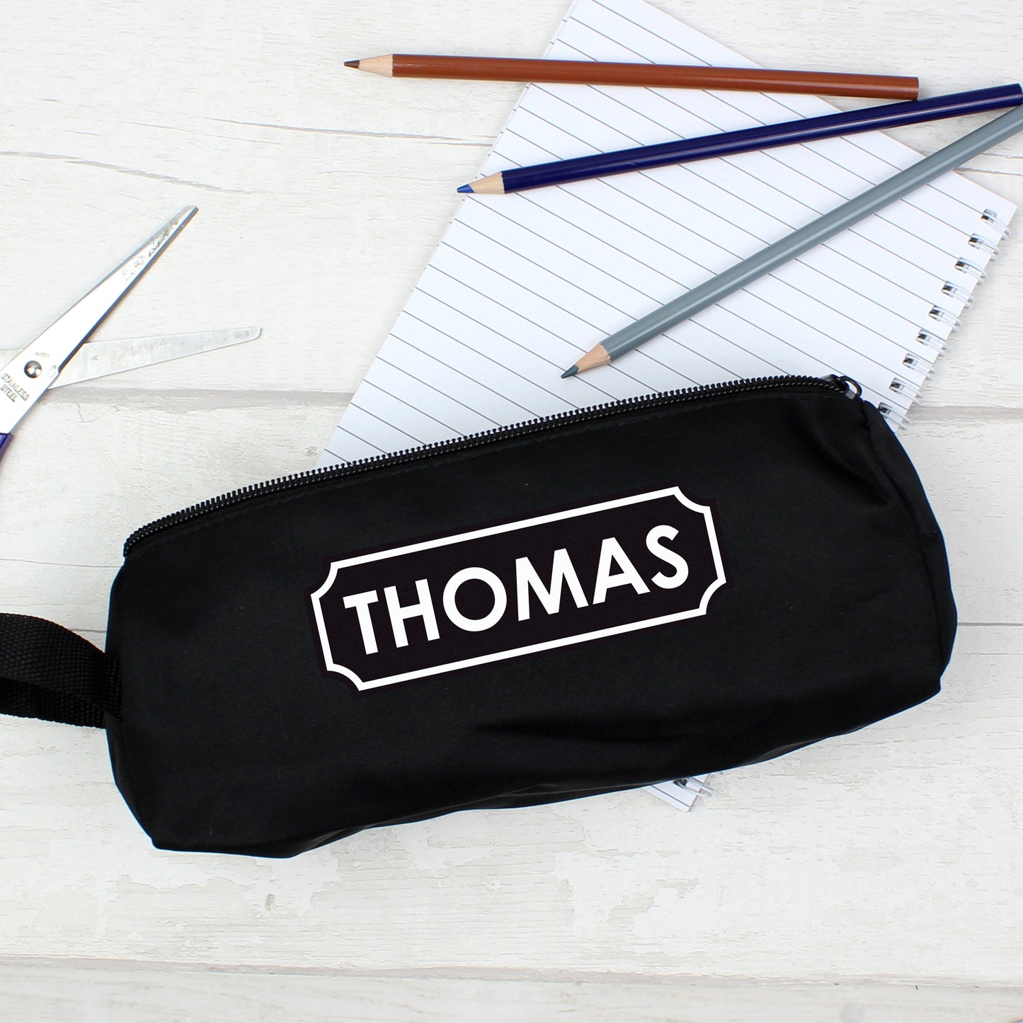 Personalised Black Pencil Case - Personalise It!
