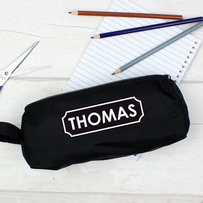 Personalised Black Pencil Case - Personalise It!