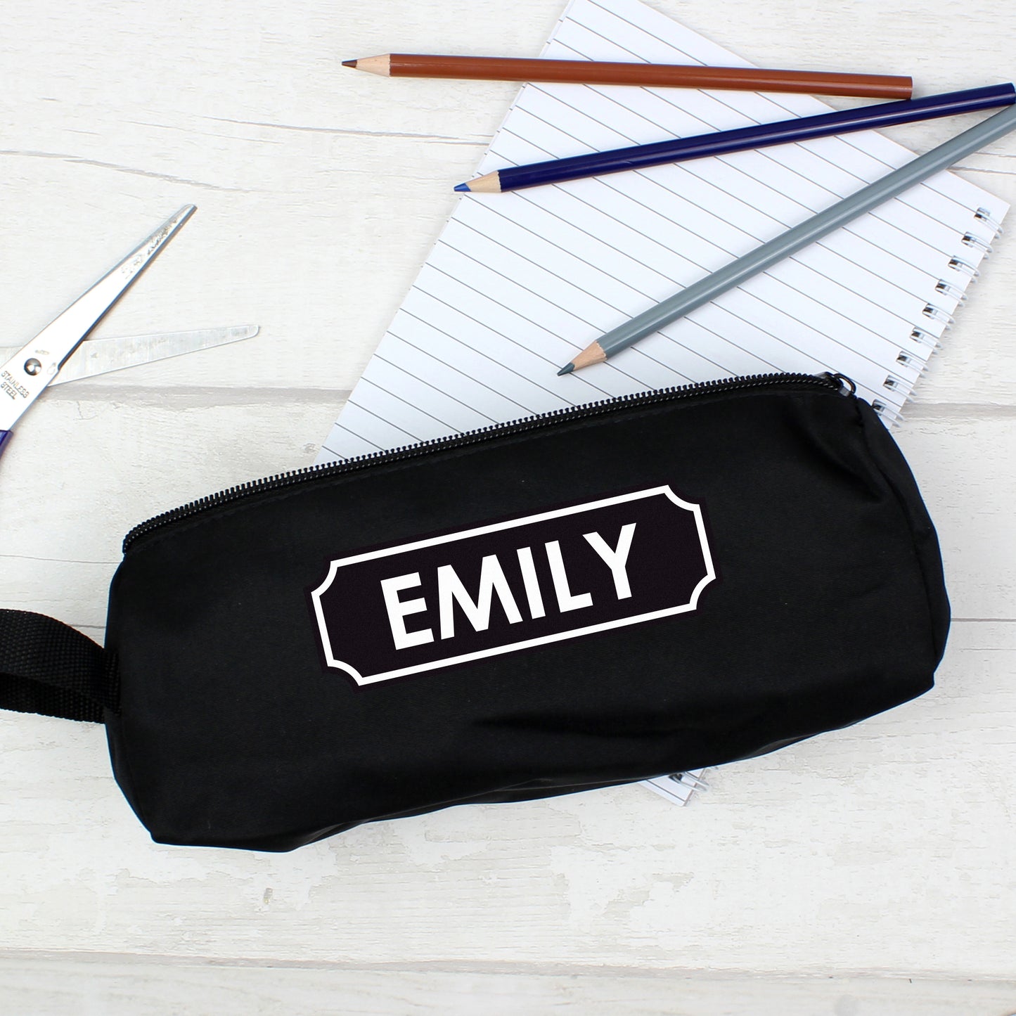 Personalised Black Pencil Case - Personalise It!