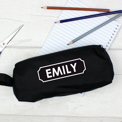 Personalised Black Pencil Case - Personalise It!