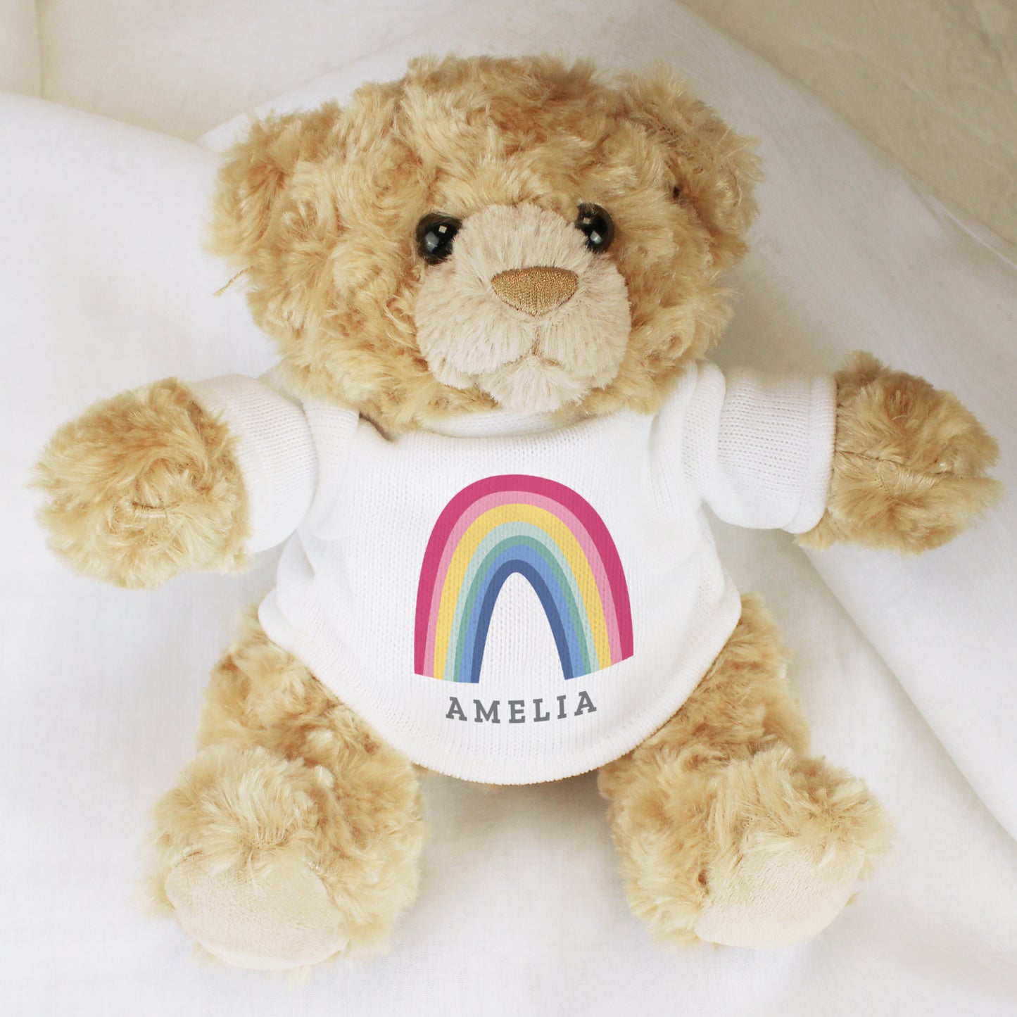 Personalised Rainbow Teddy Bear - Personalise It!