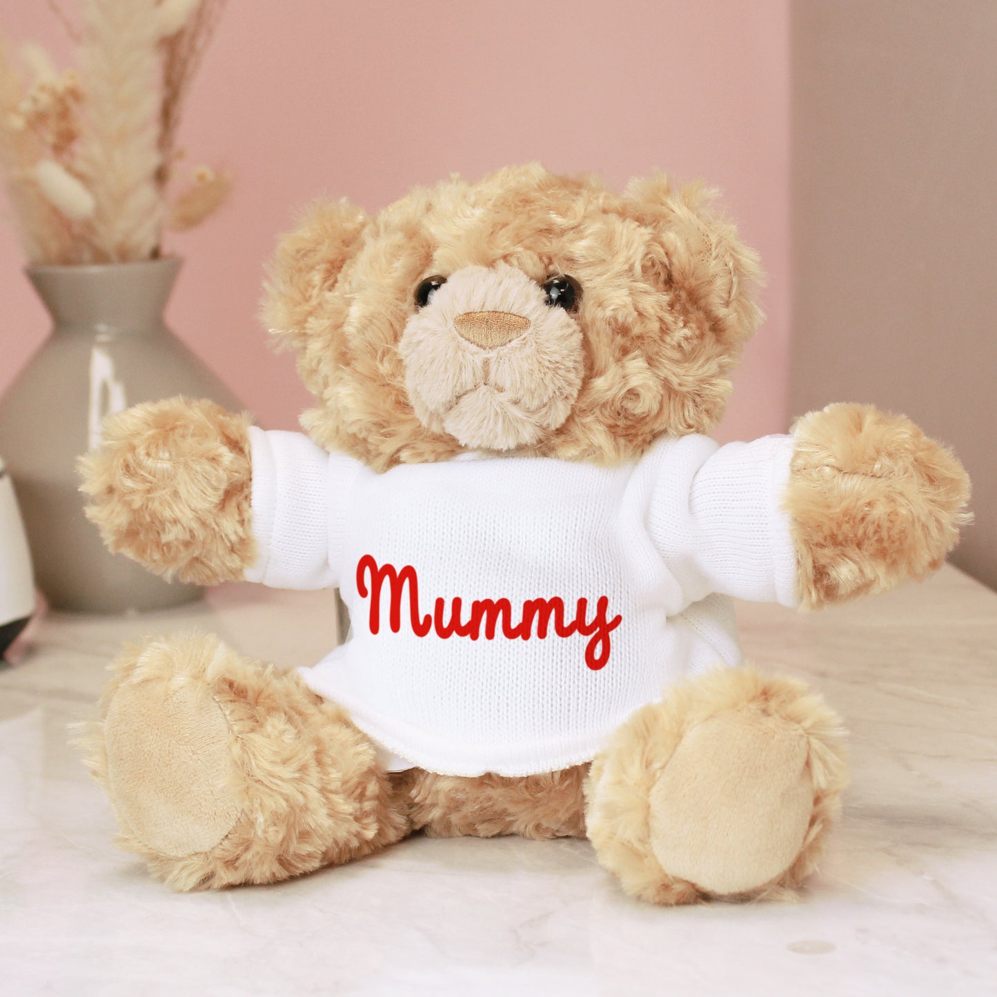 Personalised Name Only Teddy Bear - Red - Personalise It!