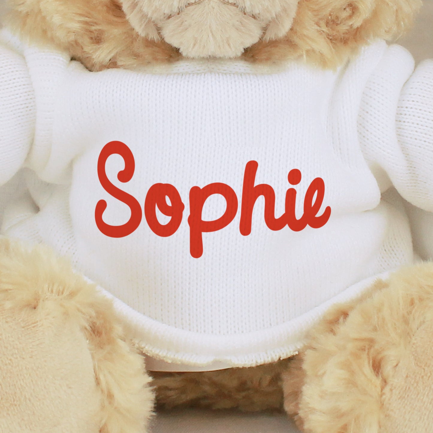 Personalised Name Only Teddy Bear - Red - Personalise It!