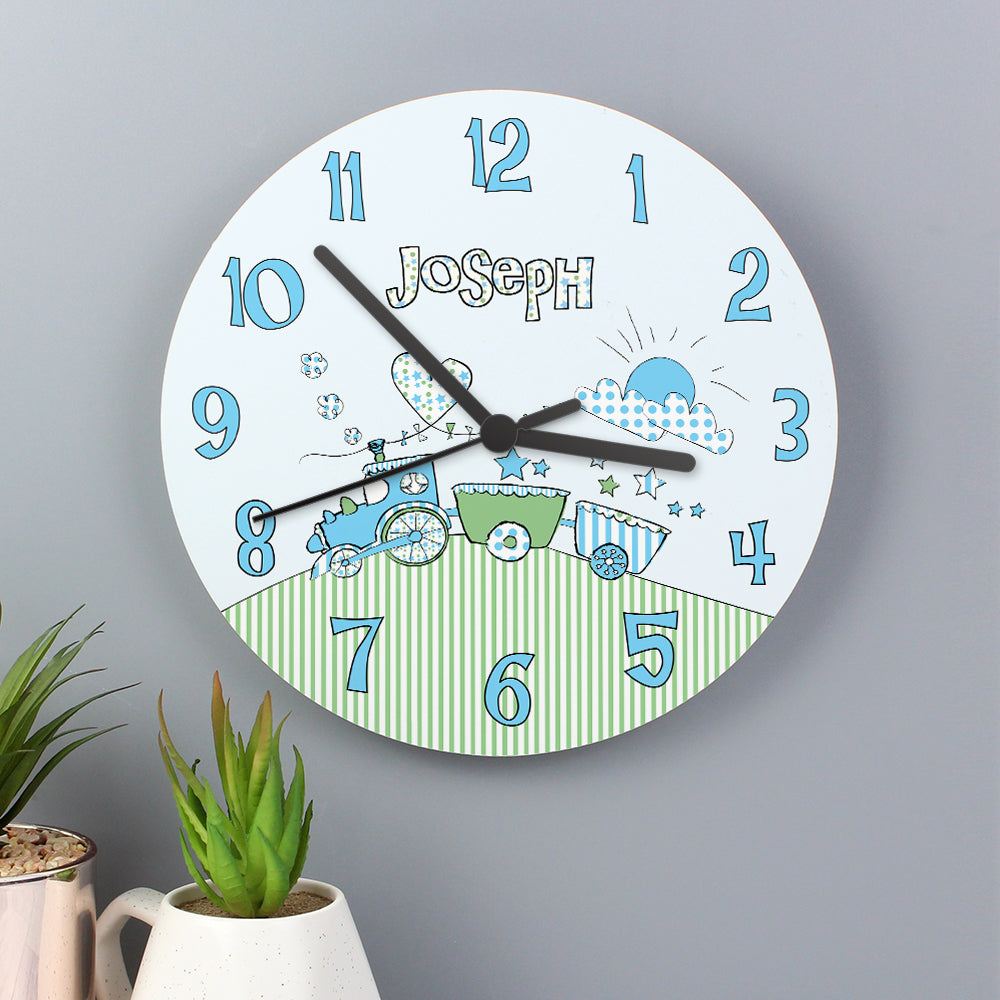 Personalised Whimsical Train Clock - Personalise It!