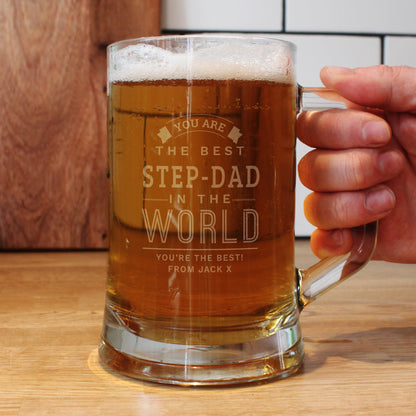 Personalised Best in The World Pint Father's Day Tankard - Personalise It!