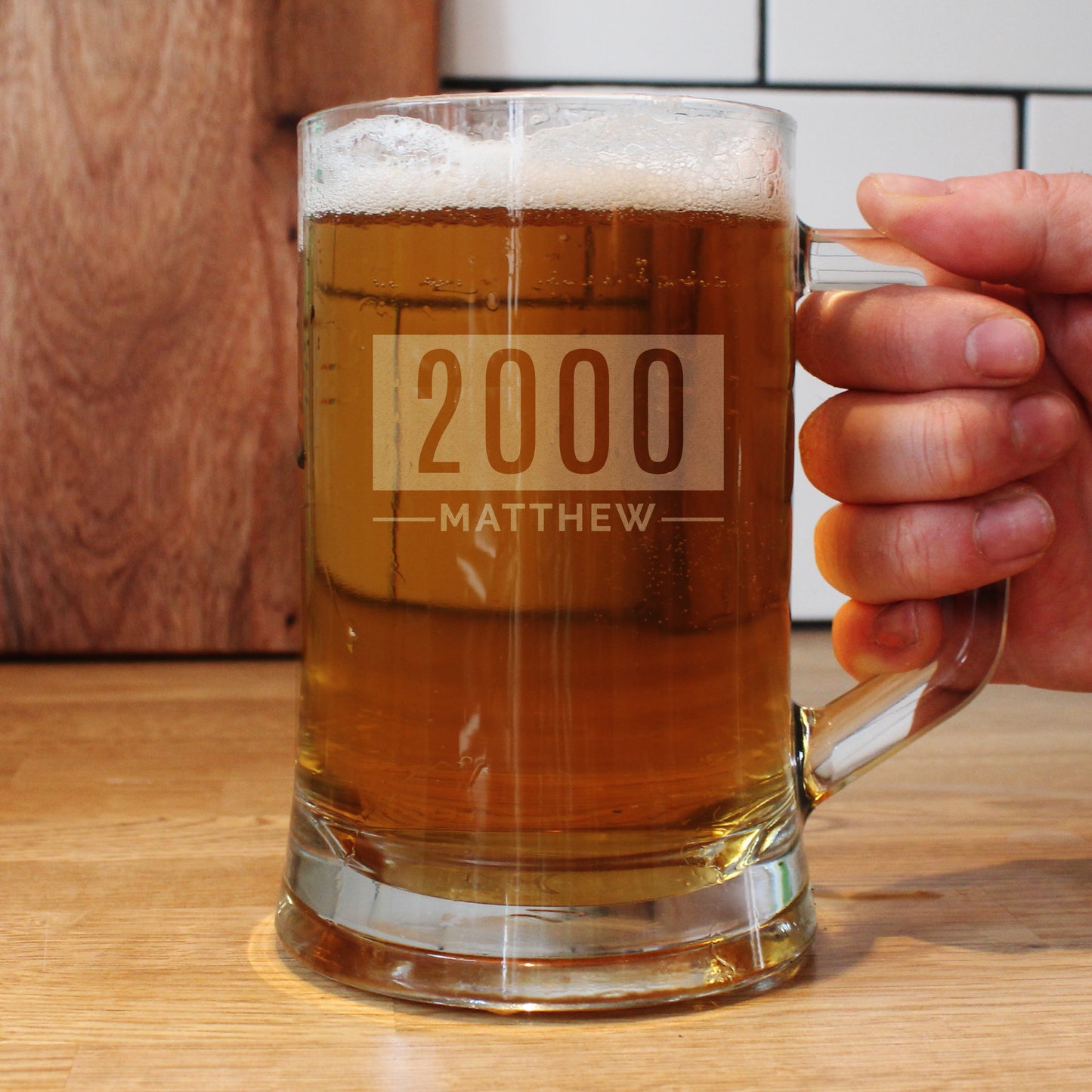 Personalised Name & Date Pint Father's Day Stern Tankard - Personalise It!