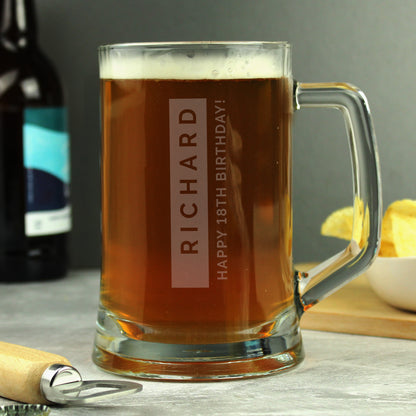 Personalised Free Text Pint Father's Day Stern Tankard - Personalise It!