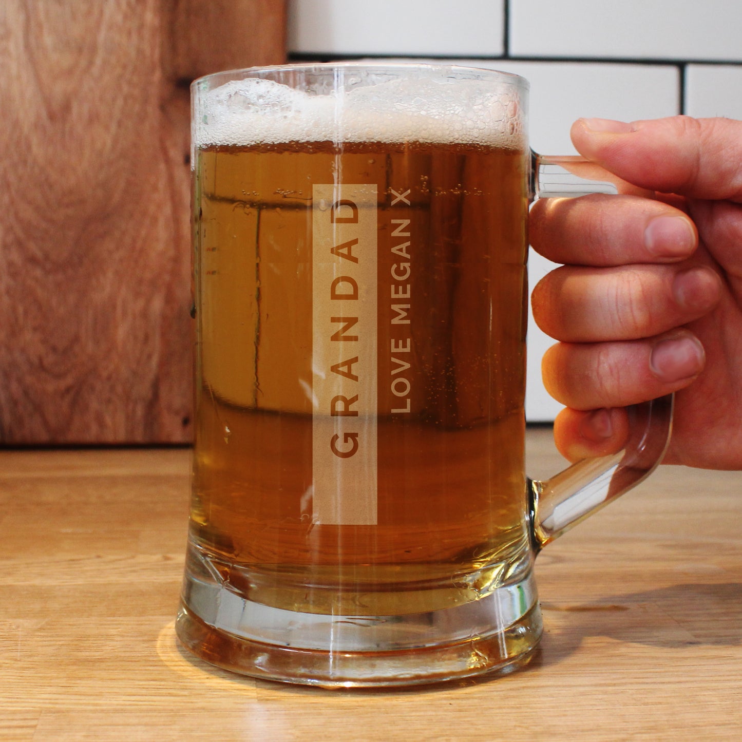 Personalised Free Text Pint Father's Day Stern Tankard - Personalise It!