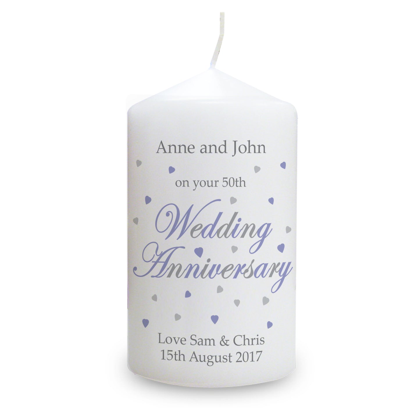 Personalised Anniversary Candle - Personalise It!