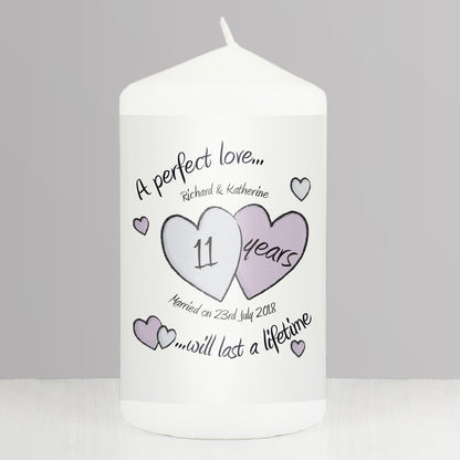 Personalised A Perfect Love Anniversary Candle - Personalise It!