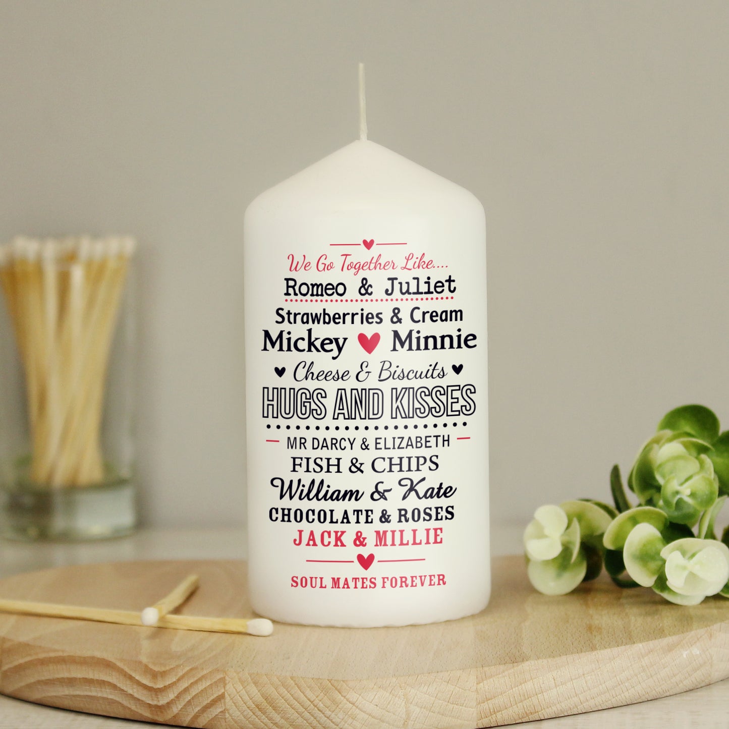 Personalised We Go Together Like.... Candle - Personalise It!