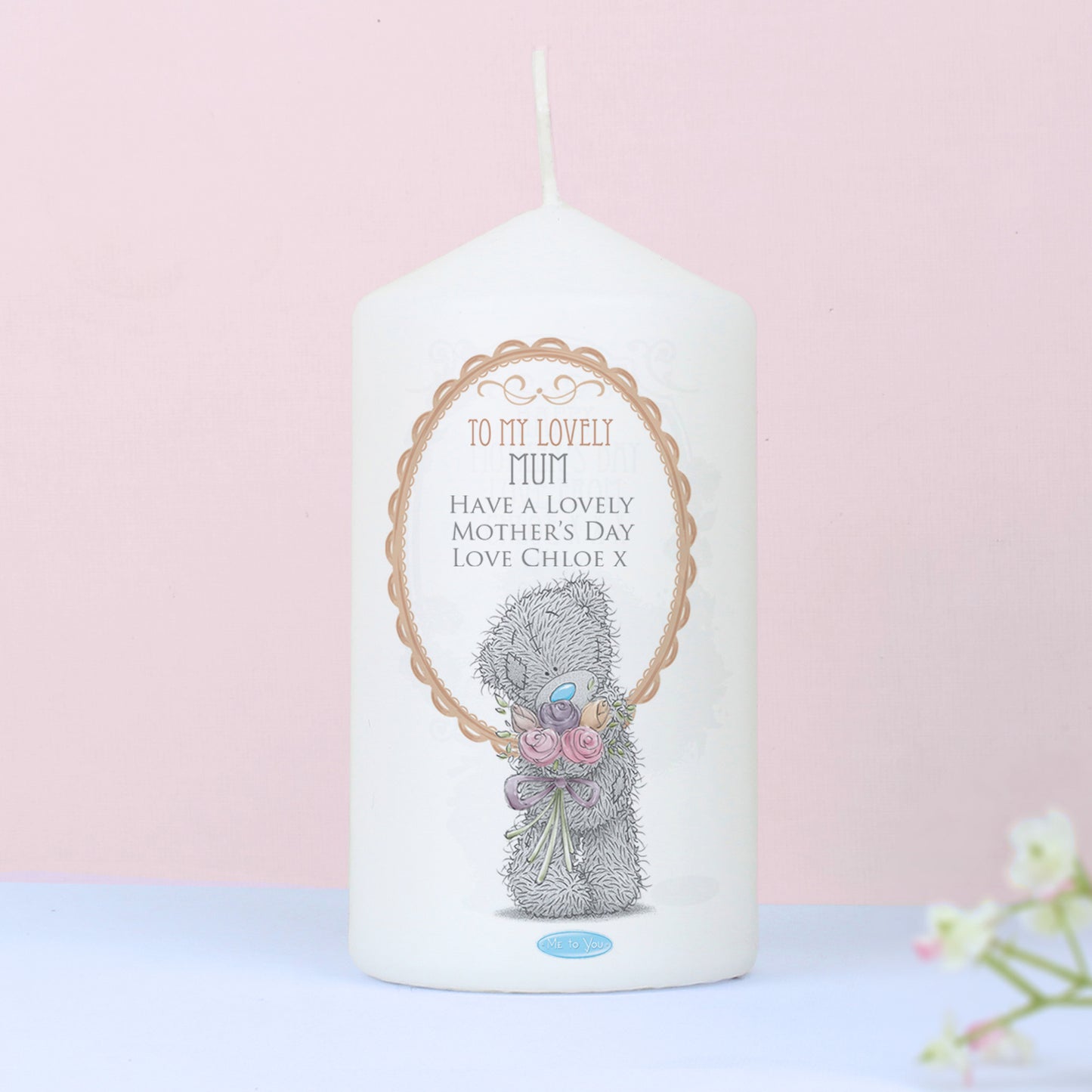 Personalised Me to You Flowers Candle For Her - Personalise It!