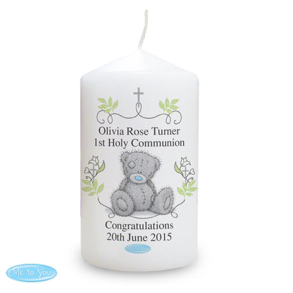 Personalised Me To You Religious Cross Candle - Personalise It!
