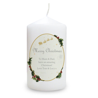 Personalised Traditional Christmas Candle - Personalise It!