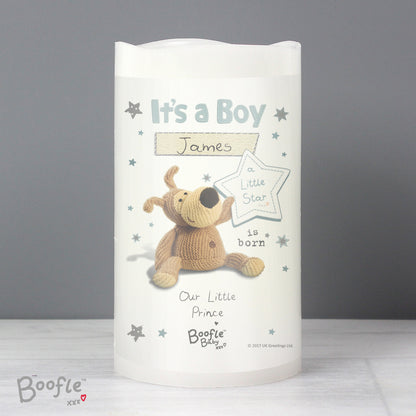 Personalised Boofle It's a Boy Nightlight LED Candle - Personalise It!