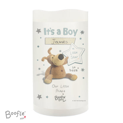 Personalised Boofle It's a Boy Nightlight LED Candle - Personalise It!